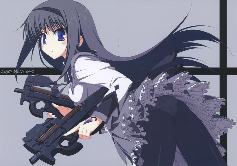 anime girl with guns