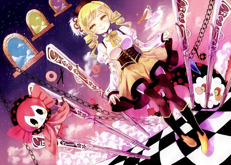 anime girl with guns in space