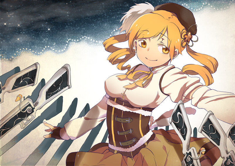Anime Girl with Guns — Orange