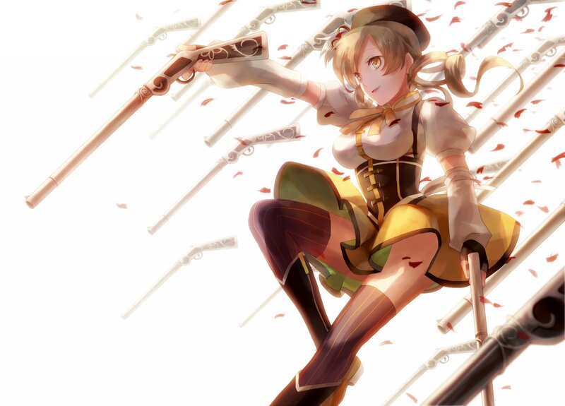 Anime Girl with Guns — Yellow, Dynamic