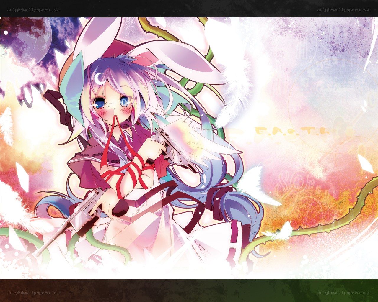 Anime girl with guns