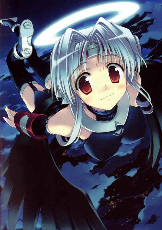 anime girl with halo