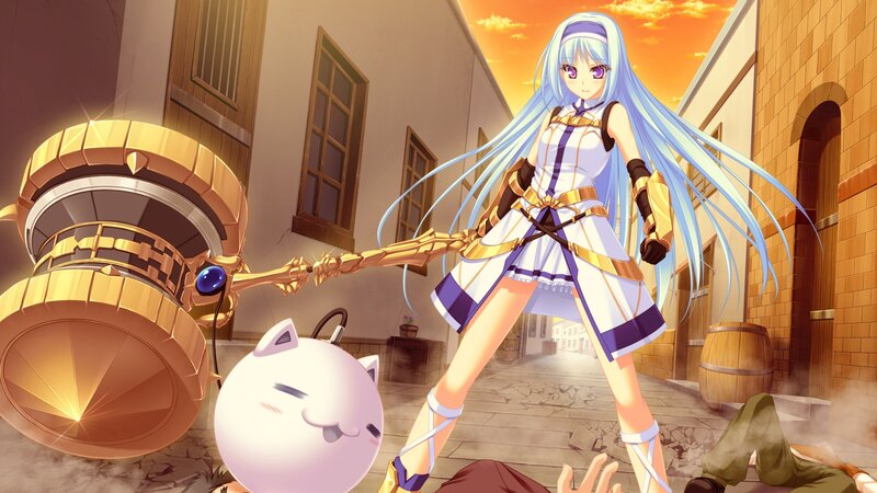 Anime girl with hammer