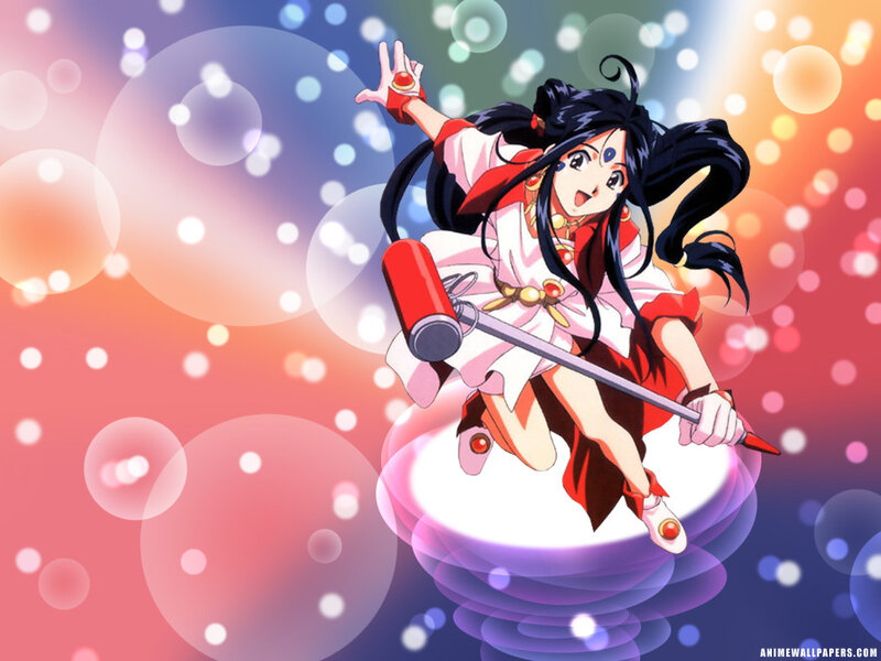 anime girl with hammer