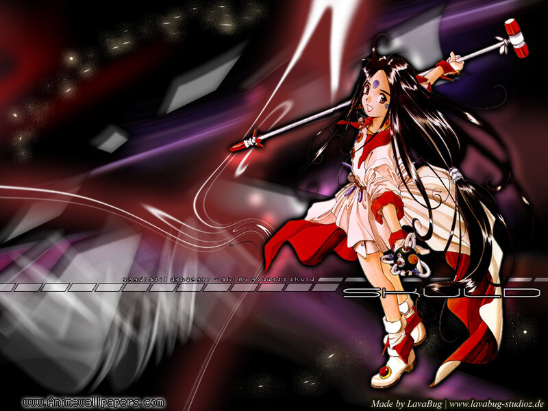 Anime Girl with Hammer — Black, Dramatic, Night