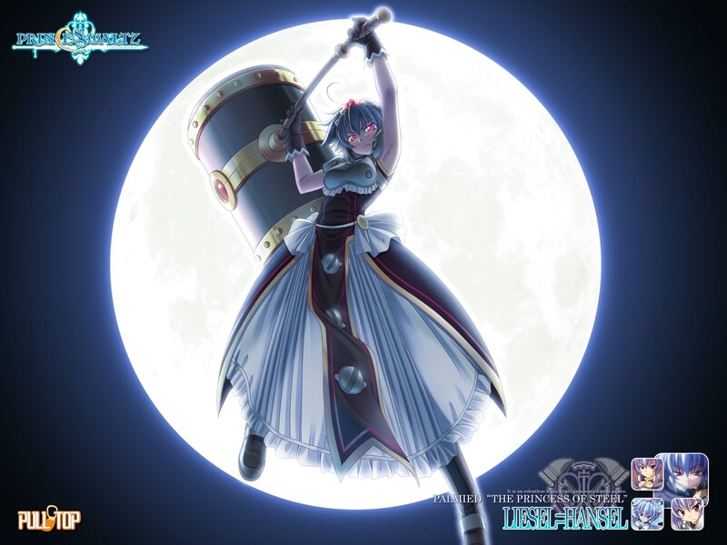 Anime Girl with Hammer — Blue