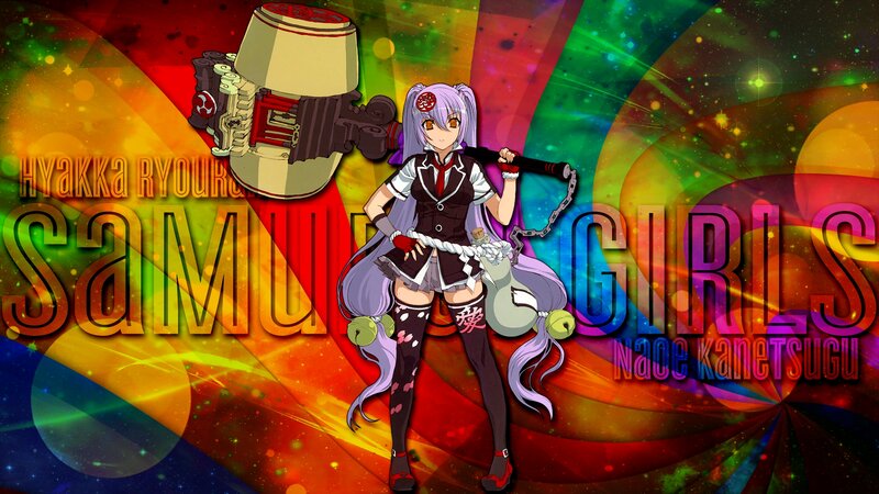 Anime Girl with Hammer — Red, Vibrant