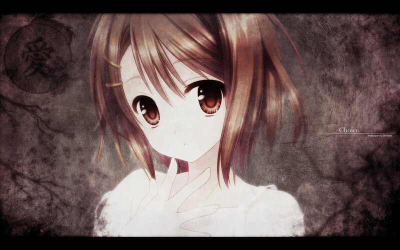 anime girl with hand on chin