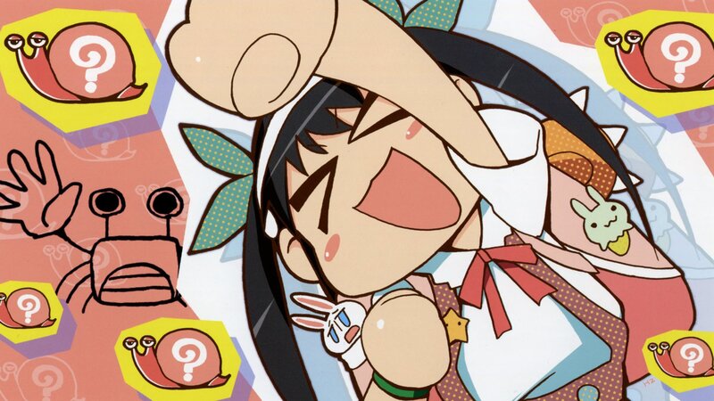 Anime Girl with Hand on Forehead — Pink