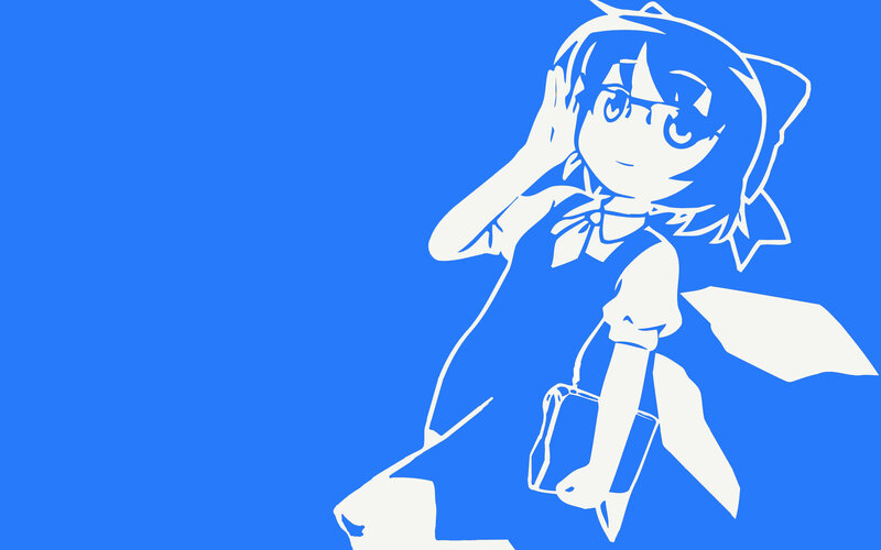 anime girl with hand to ear