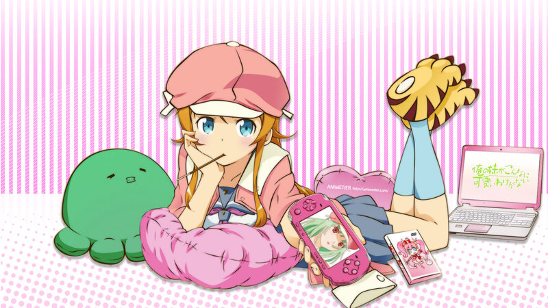 Anime girl with handheld console
