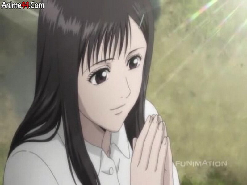 Anime Girl with Hands Clasped — Black