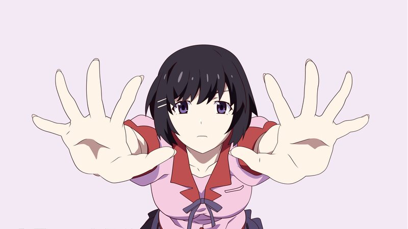 Anime Girl with Hands Out — Pink
