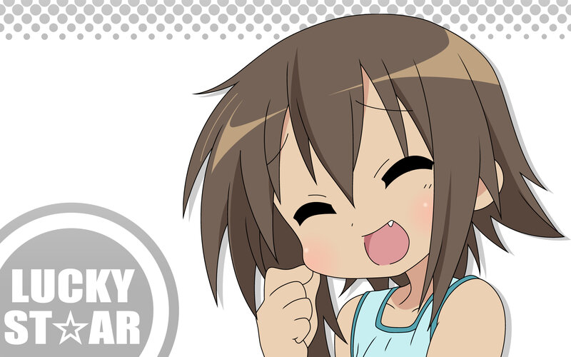 anime girl with happy expression