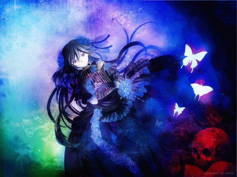 Anime Girl with Harp