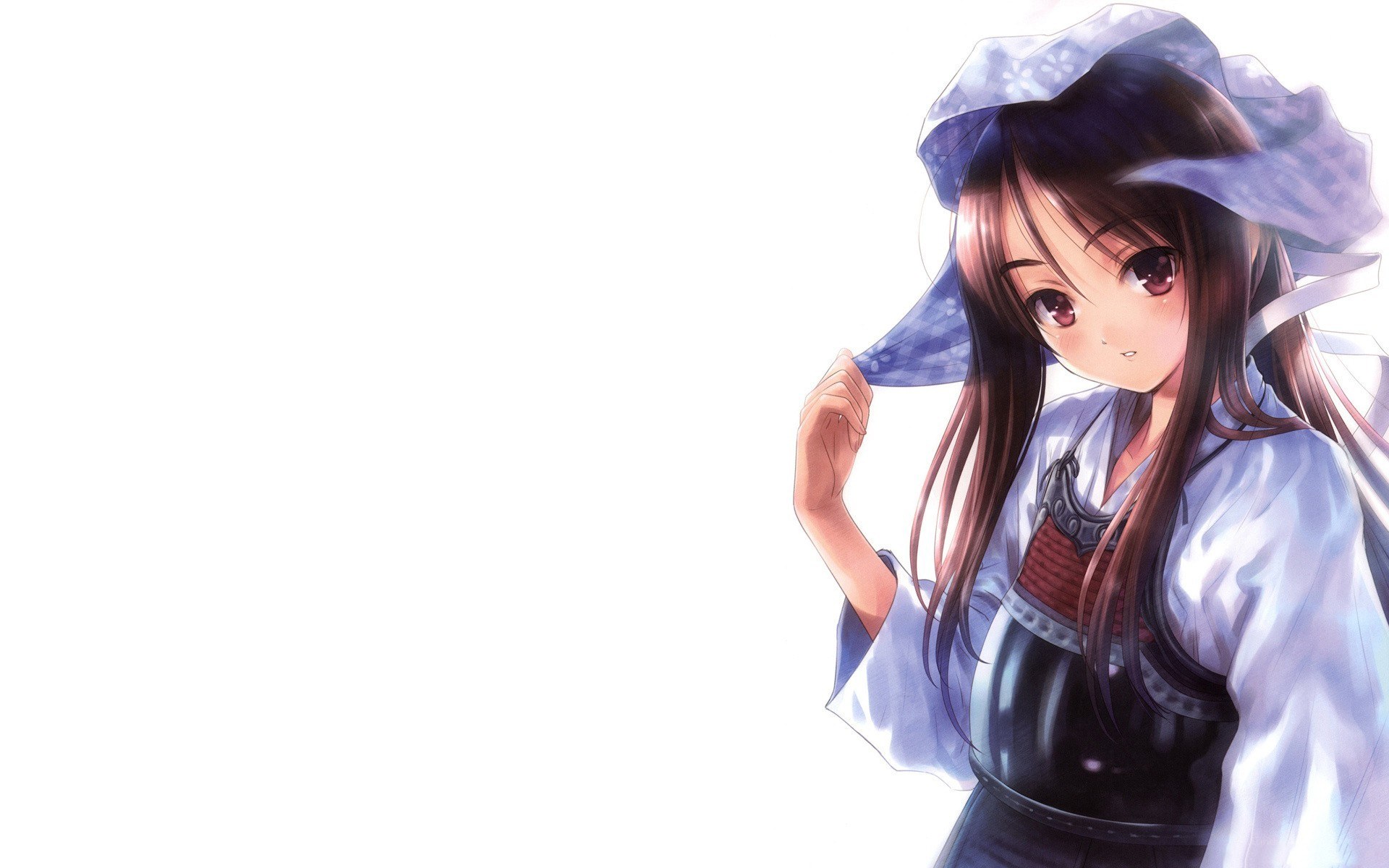 anime girl with hat
