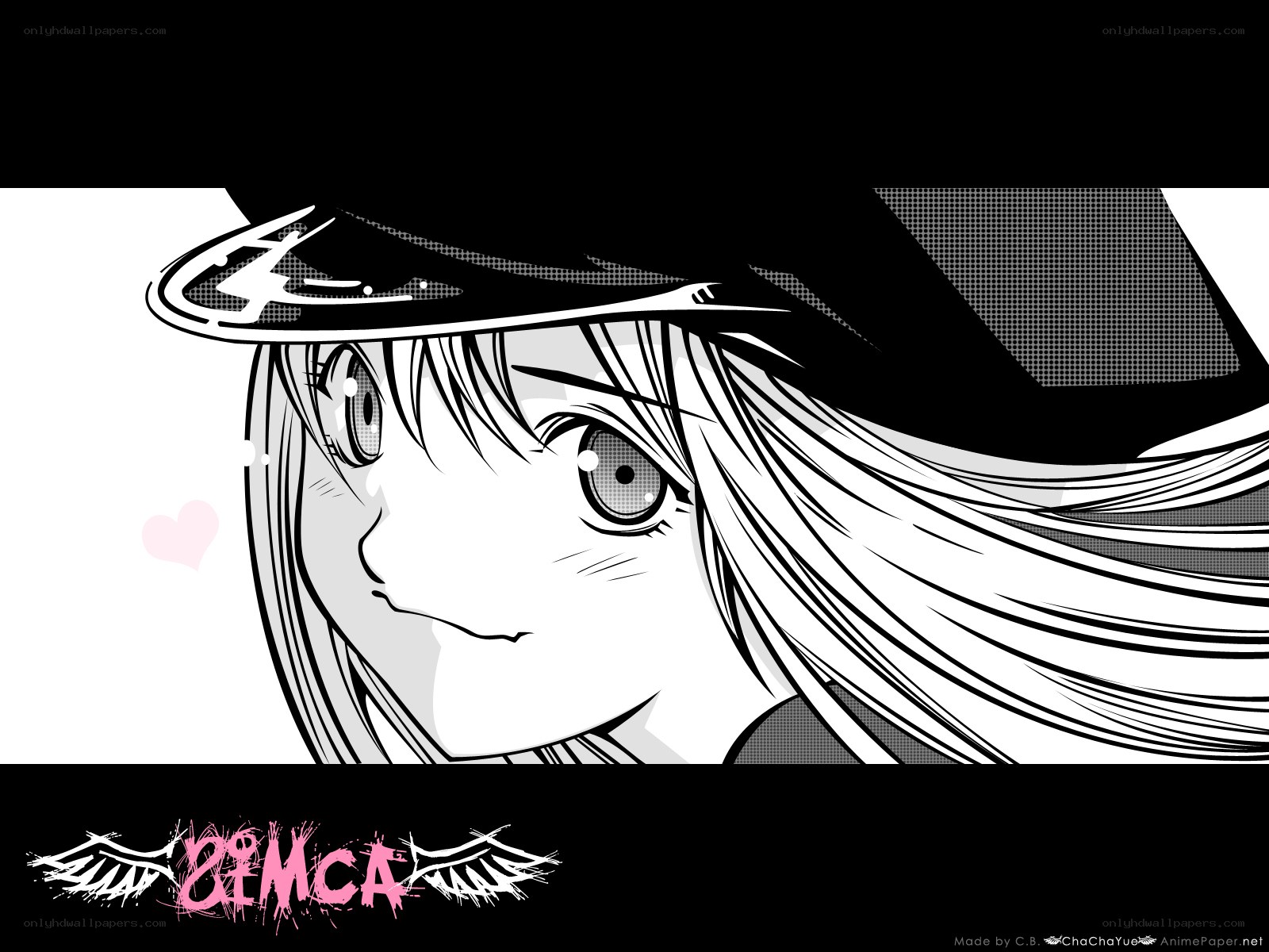 anime girl with hat