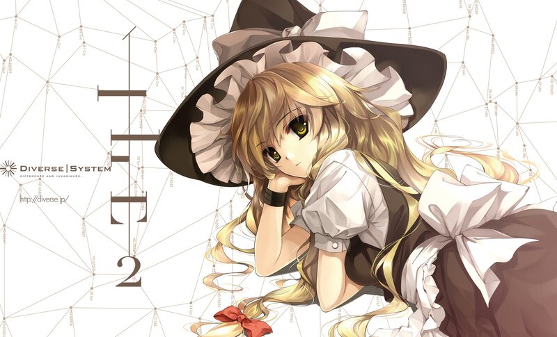 anime girl with hat and golden hair