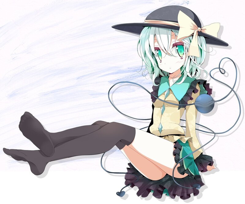 anime girl with hat and headphones