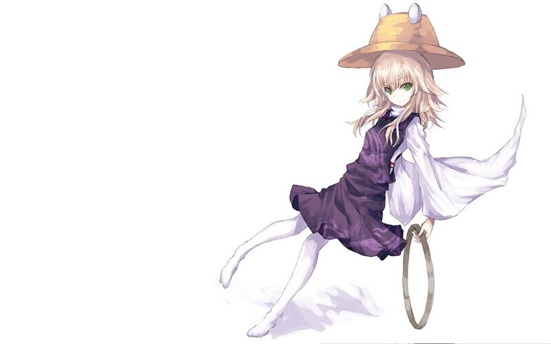 anime girl with hat and hoop