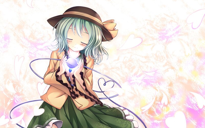 anime girl with hat and orb