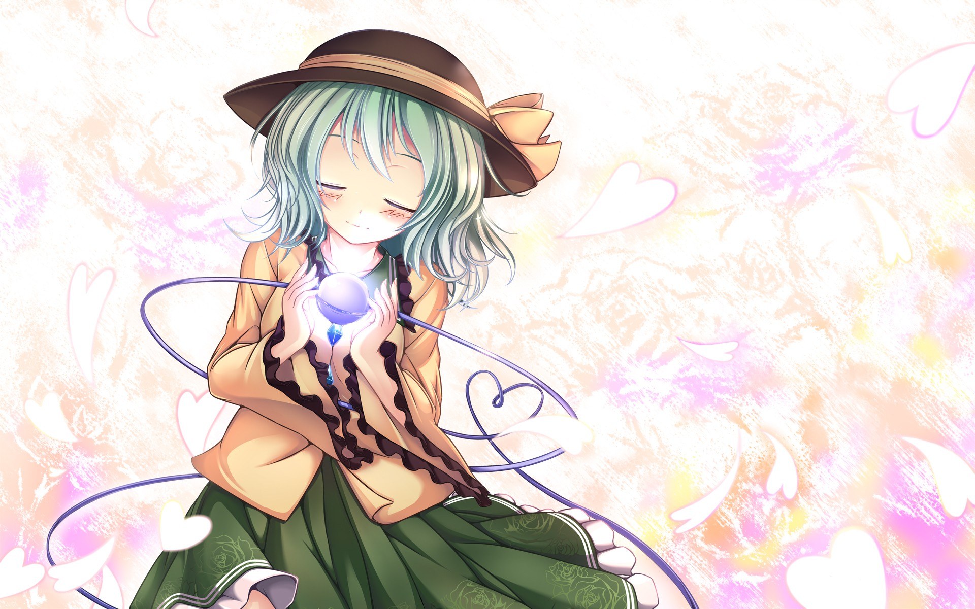 anime girl with hat and orb
