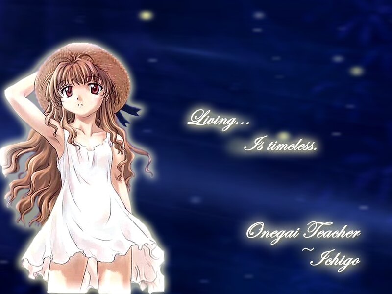 Anime girl with hat at night