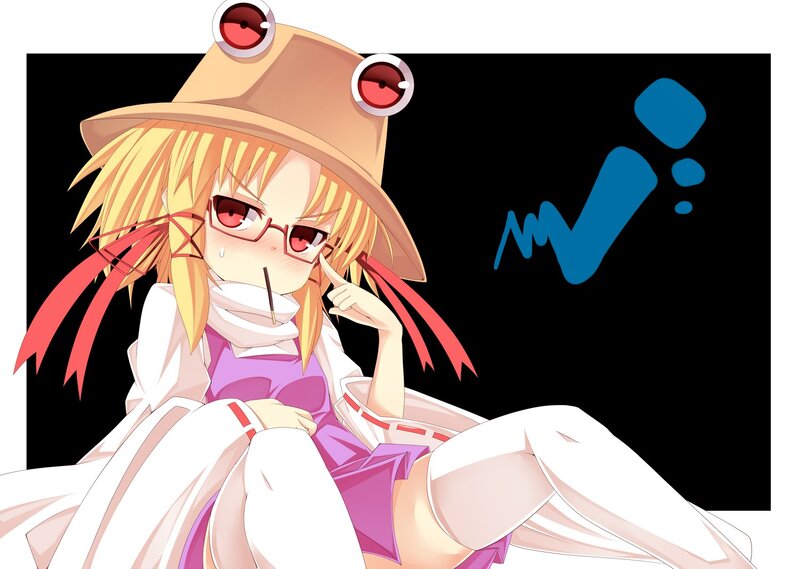 Anime Girl with Hat — Black, Neutral, Glasses