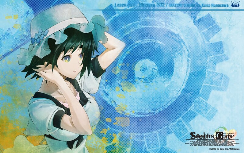 Anime Girl with Hat — Blue, Calm, Gears
