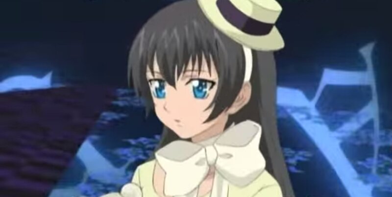 Anime Girl with Hat — Blue, Dramatic