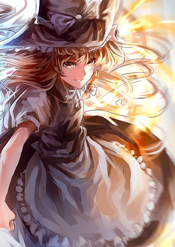 Anime Girl with Hat — Brown, Dramatic