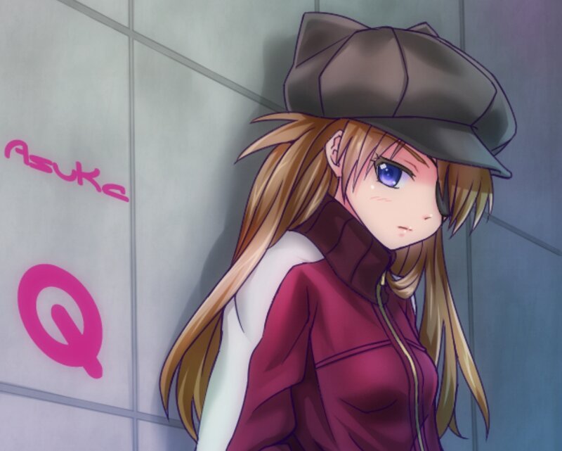 Anime Girl with Hat — Brown, Melancholic