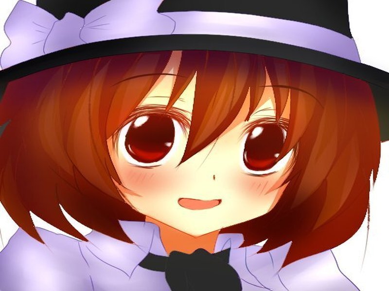 Anime Girl with Hat — Brown
