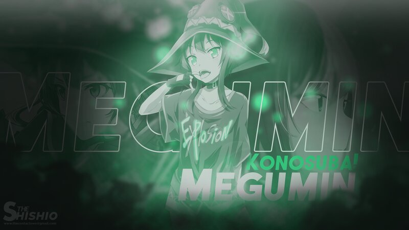 Anime Girl with Hat — Green, Dramatic