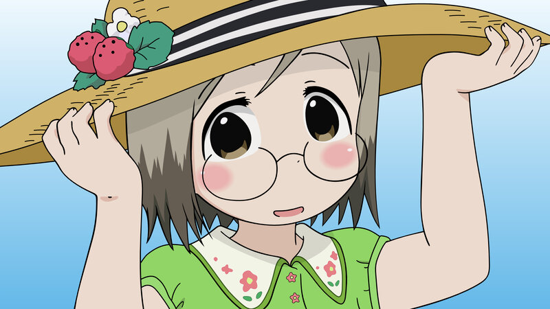 Anime Girl with Hat — Green