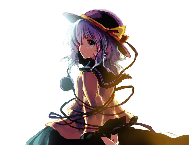 Anime Girl with Hat — Purple, Calm