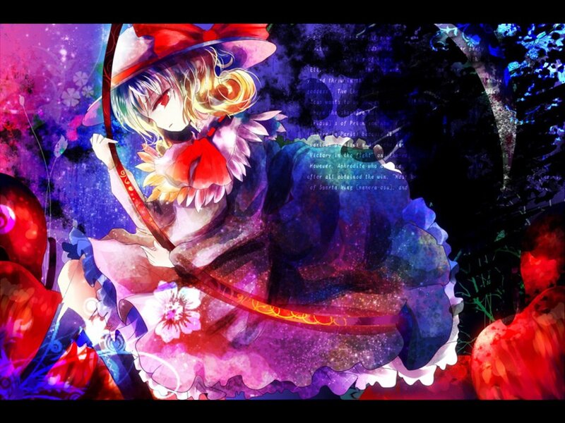 Anime Girl with Hat — Purple, Dramatic, Night, Digital Art