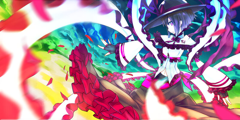 Anime Girl with Hat — Purple, Dramatic