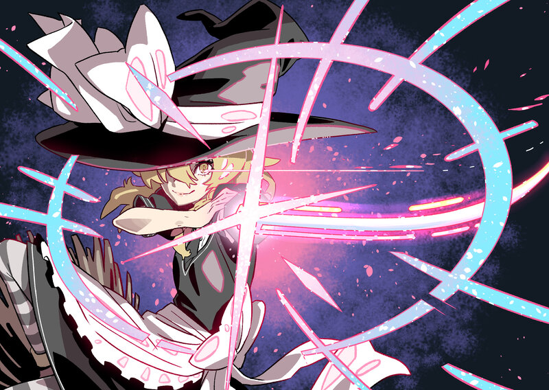 Anime Girl with Hat — Purple, Dynamic