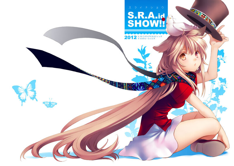 Anime Girl with Hat — Red, Playful