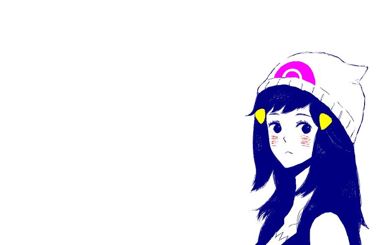 Anime Girl with Hat — White, Neutral, Manga