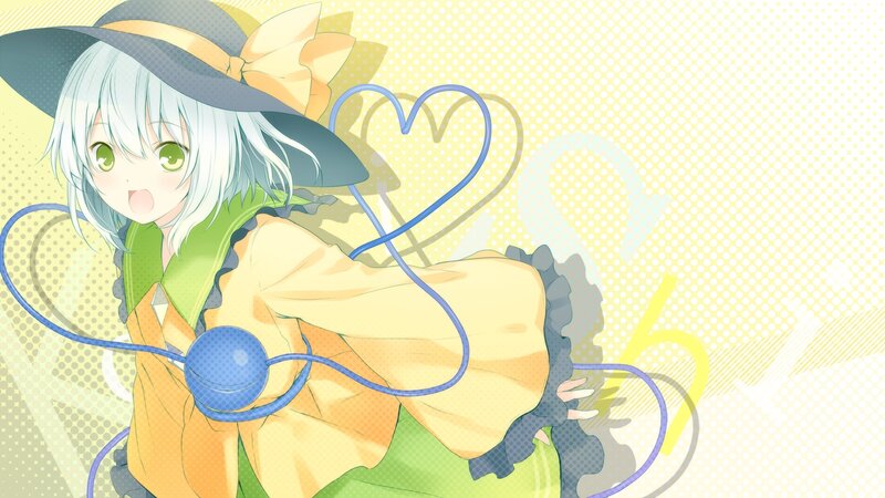 Anime Girl with Hat — Yellow, Playful