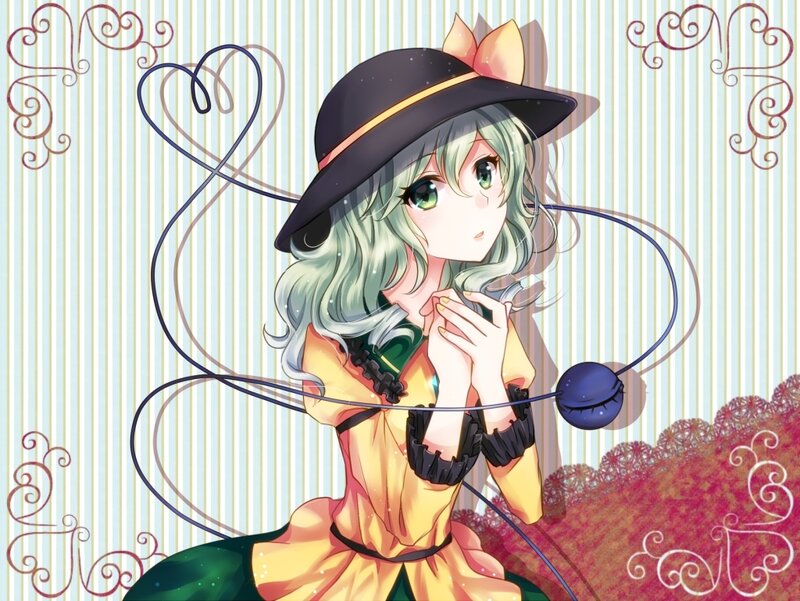 Anime Girl with Hat — Yellow