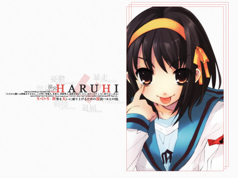 Anime Girl with Headband — Blue