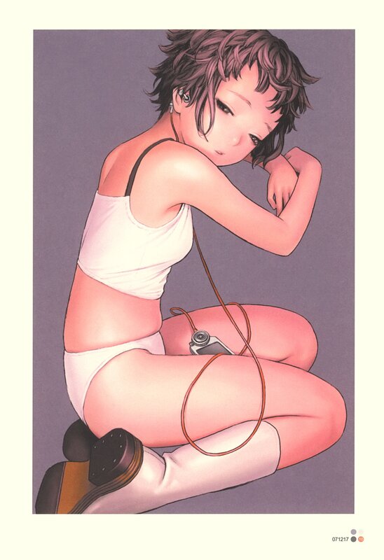 anime girl with headphones