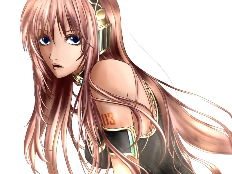 anime girl with headphones