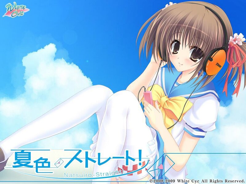 Anime girl with headphones