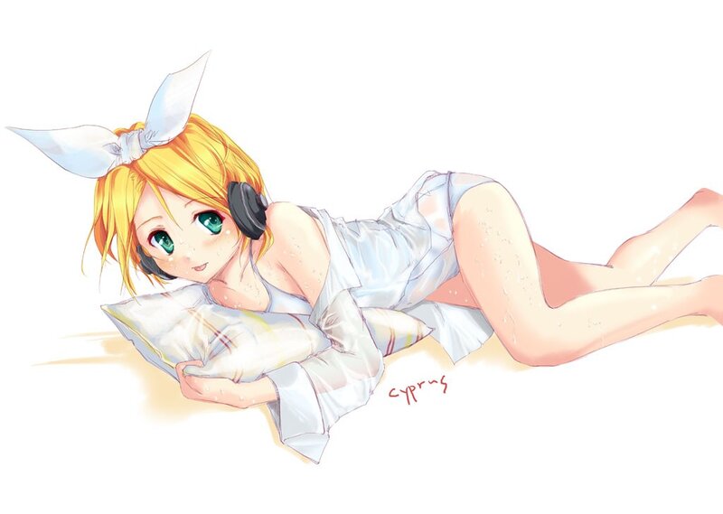 Anime girl with headphones