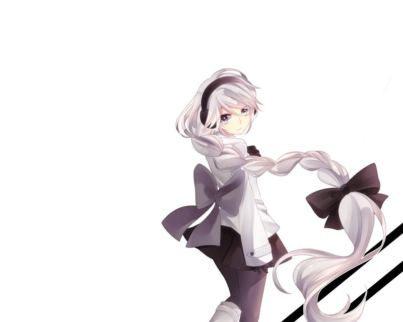 anime girl with headphones