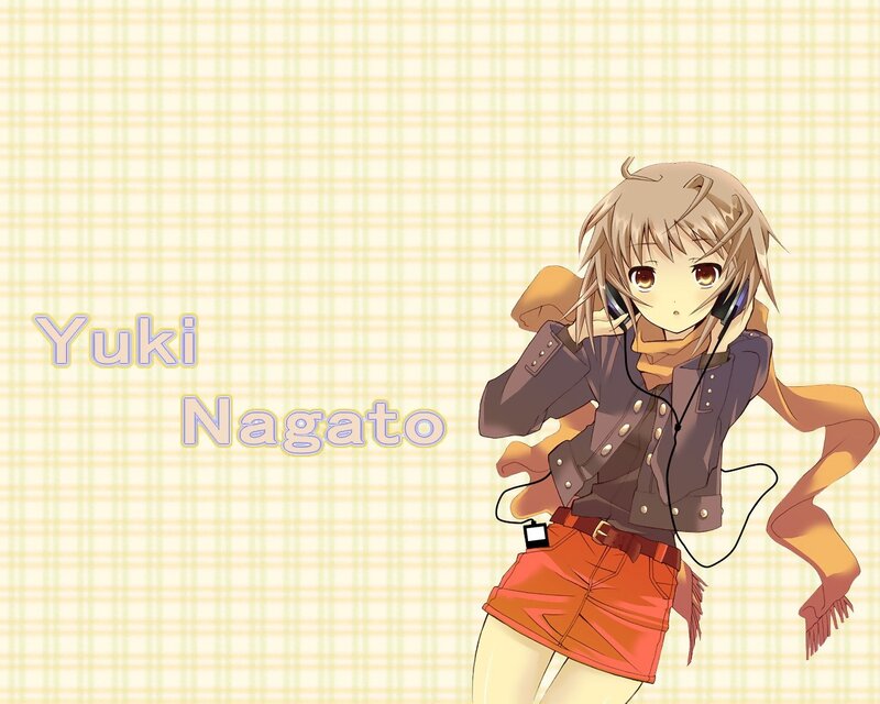 Anime girl with headphones